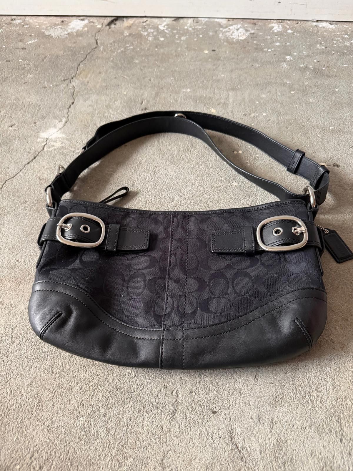 Coach Coach 2Way Signature Sufflette Shoulder Bag Black Size ONE SIZE - 5 Thumbnail