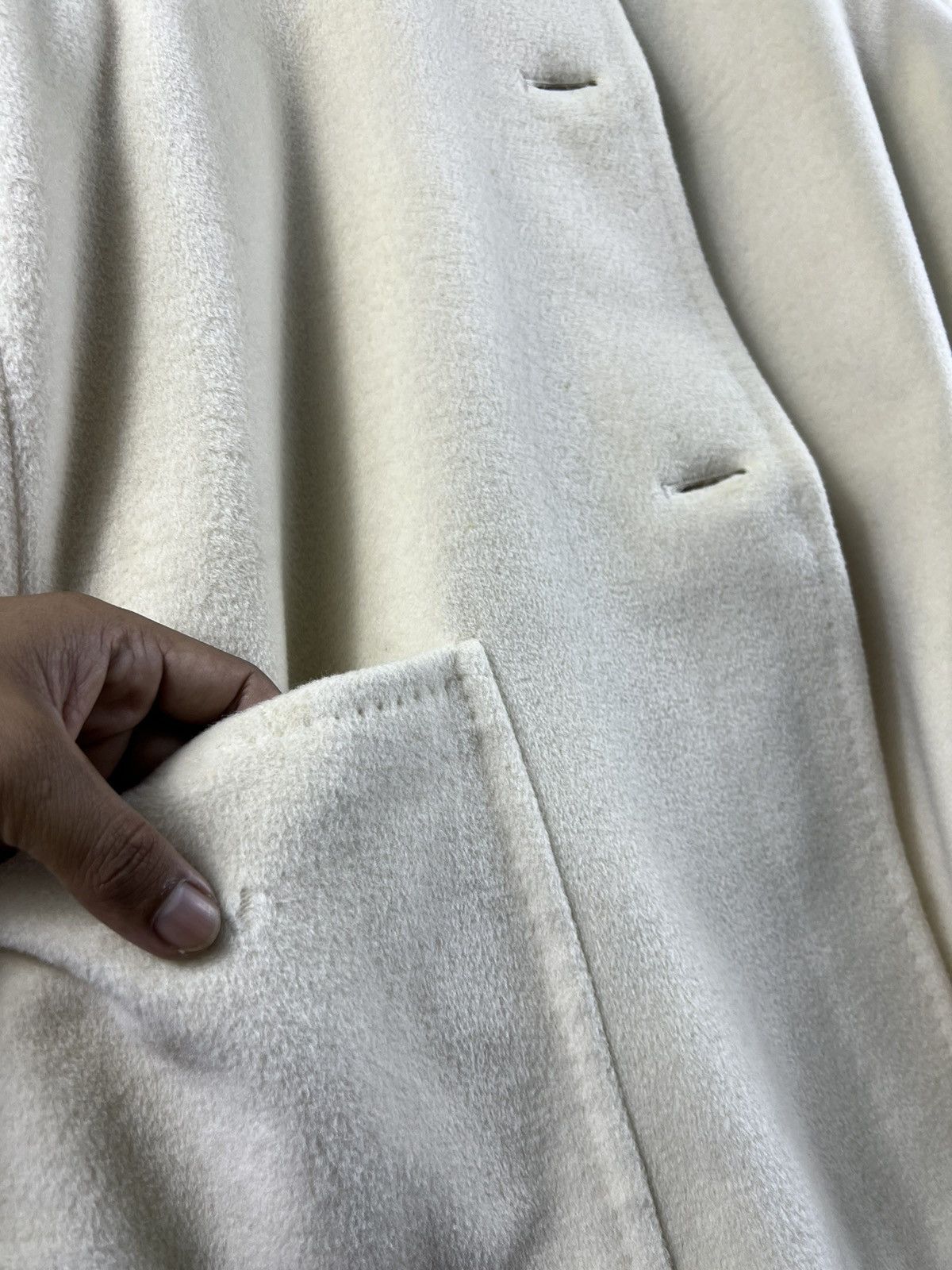 Max Mara × Weekend Max Mara 🔥 MAX MARA LUXURY CREAM WHITE OVER COAT🔥 Size L / US 10 / IT 46 - 6 Thumbnail