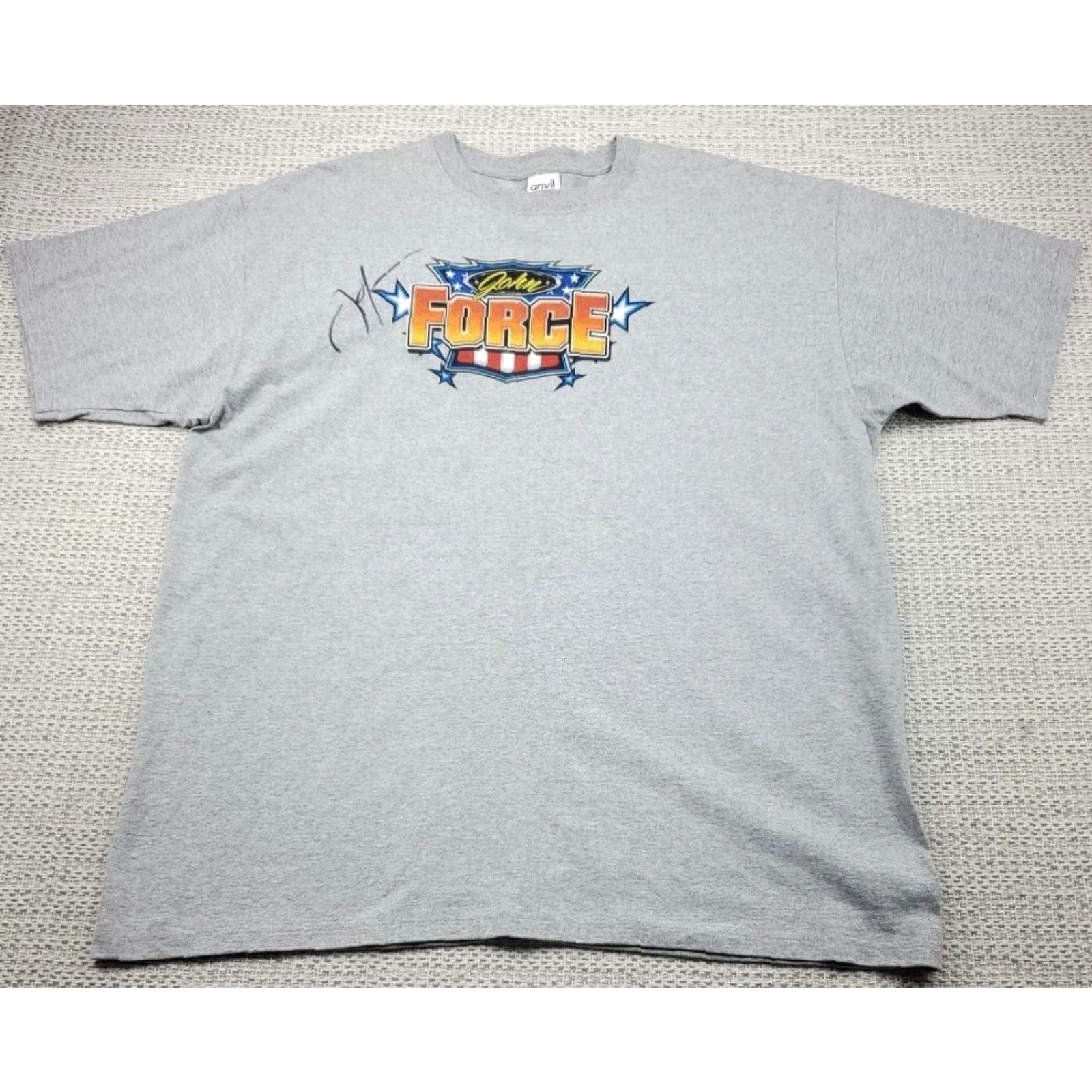 Anvil VINTAGE John Force T-Shirt Mens 2X Signed Autographed Gray NHRA Racing 2006 Never Worn Size US XXL / EU 58 / 5 - 2 Thumbnail