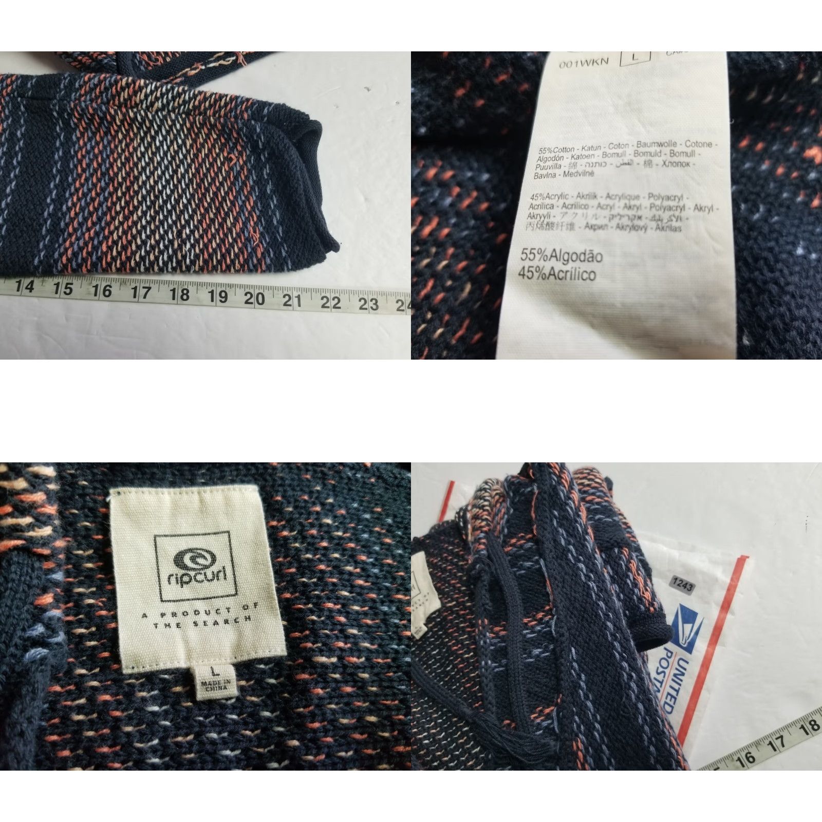 Rip Curl RIP CURL Hoodie Blanket Geometric Multicolor Hooded Pullover Men L Size Large Mens Blanket Hoodie Size US L / EU 52-54 / 3 - 8 Thumbnail