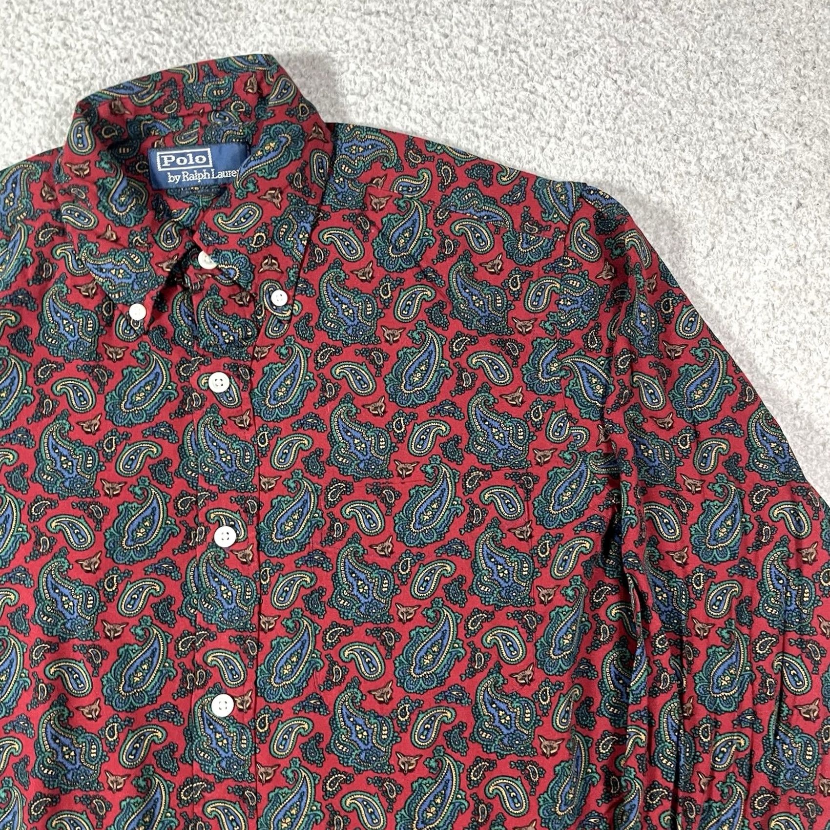 Polo Ralph Lauren Polo Ralph Lauren Shirt Mens S Button Down Long Sleeve Paisley Fox Classic Size US S / EU 44-46 / 1 - 5 Thumbnail