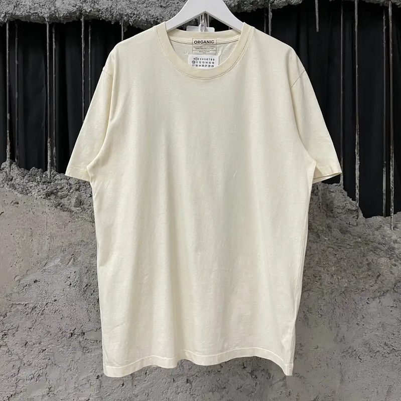 Maison Margiela Maison Margiela Men's Summer Cream Cotton T-Shirt 0089 Size US M / EU 48-50 / 2 - 1 Thumbnail