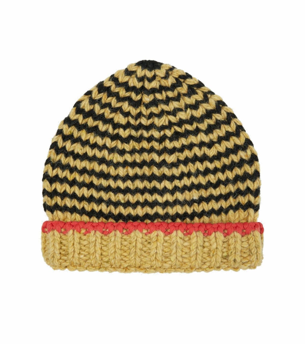 Bottega Veneta o1n1vont0125 Size: S / Zig Zag Wool Beanie Cap / Hat Size ONE SIZE - 1 Thumbnail