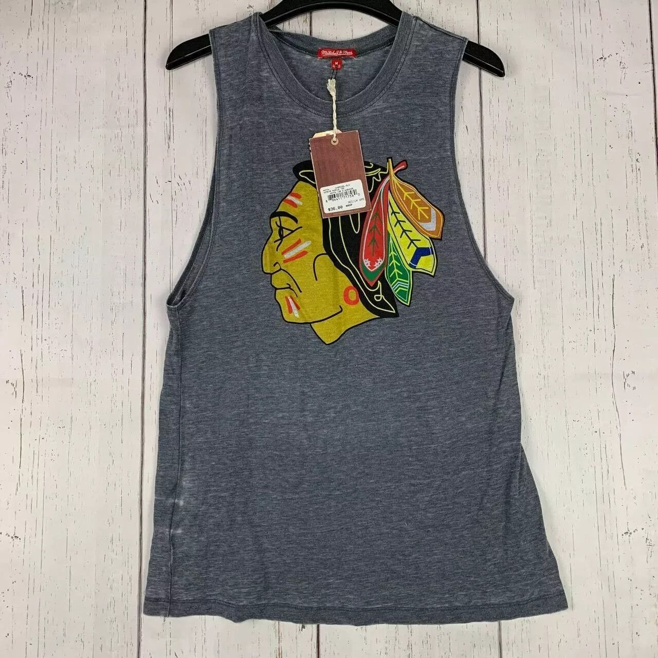 Mitchell & Ness Chicago Blackhawks NHL Medium Sleeveless Shirt New Men Size US M / EU 48-50 / 2 - 1 Thumbnail