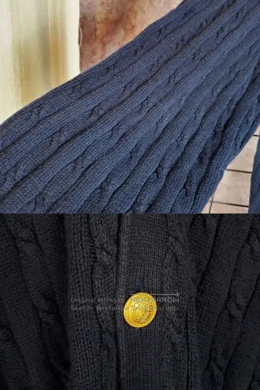 Burberry Burberry Blue Cotton-Linen Knit Long Sleeve Top. Size M / US 6-8 / IT 42-44 - 7 Thumbnail