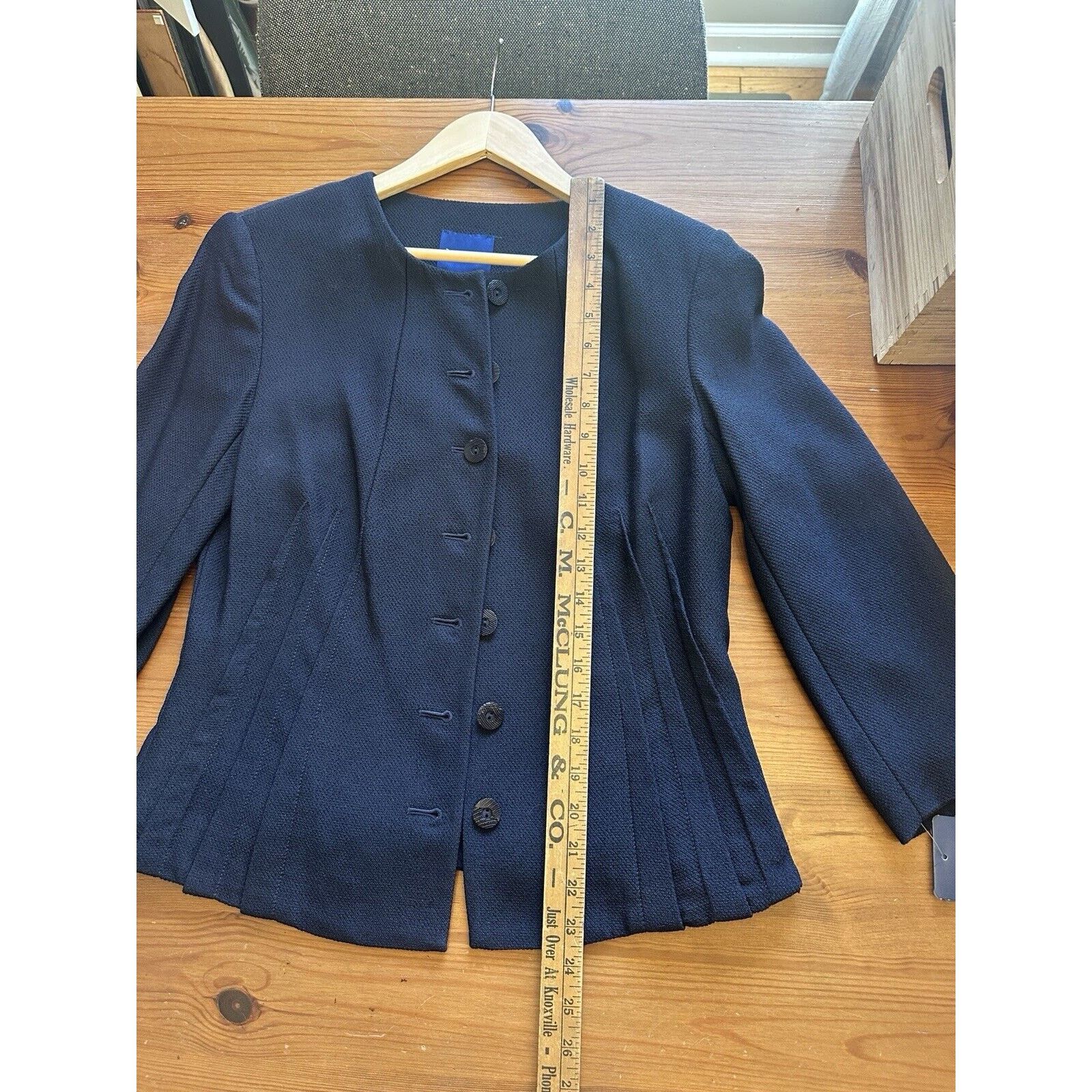Other Doncaster Womens Navy Blue Jacket Blazer Size 8 New $495 Size M / US 6-8 / IT 42-44 - 9 Thumbnail