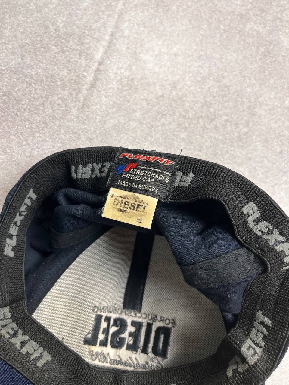 Diesel × Vintage Vintage Diesel Embroidery Big Logo Flex Fit Cap Y2K Os Size ONE SIZE - 4 Thumbnail