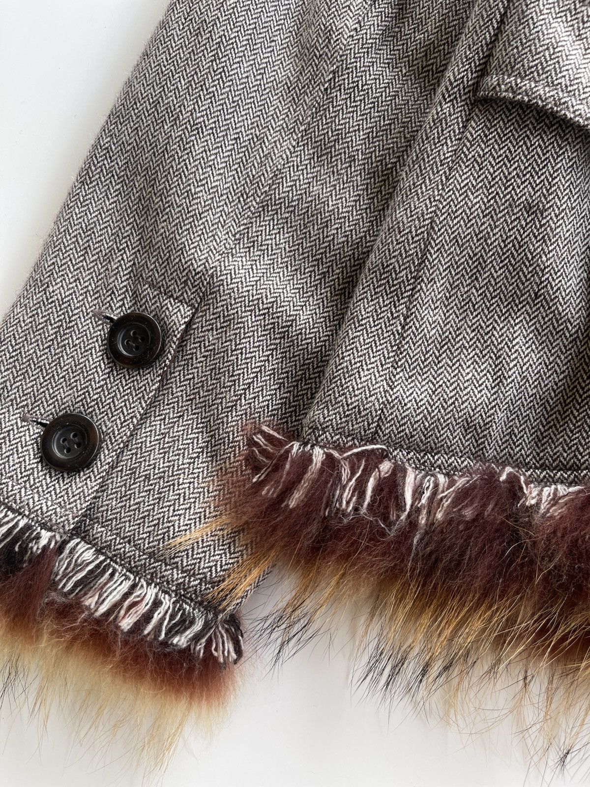 Japanese Brand Vintage St.Almeida Real Rabbit Fur Raccoon Luxury Coat Size M / US 6-8 / IT 42-44 - 11 Thumbnail
