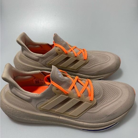 Adidas Adidas Ultra Boost Light Wonder Taupe Solar Red Men’s 12 HQ6 Size US 12 / EU 45 - 4 Thumbnail