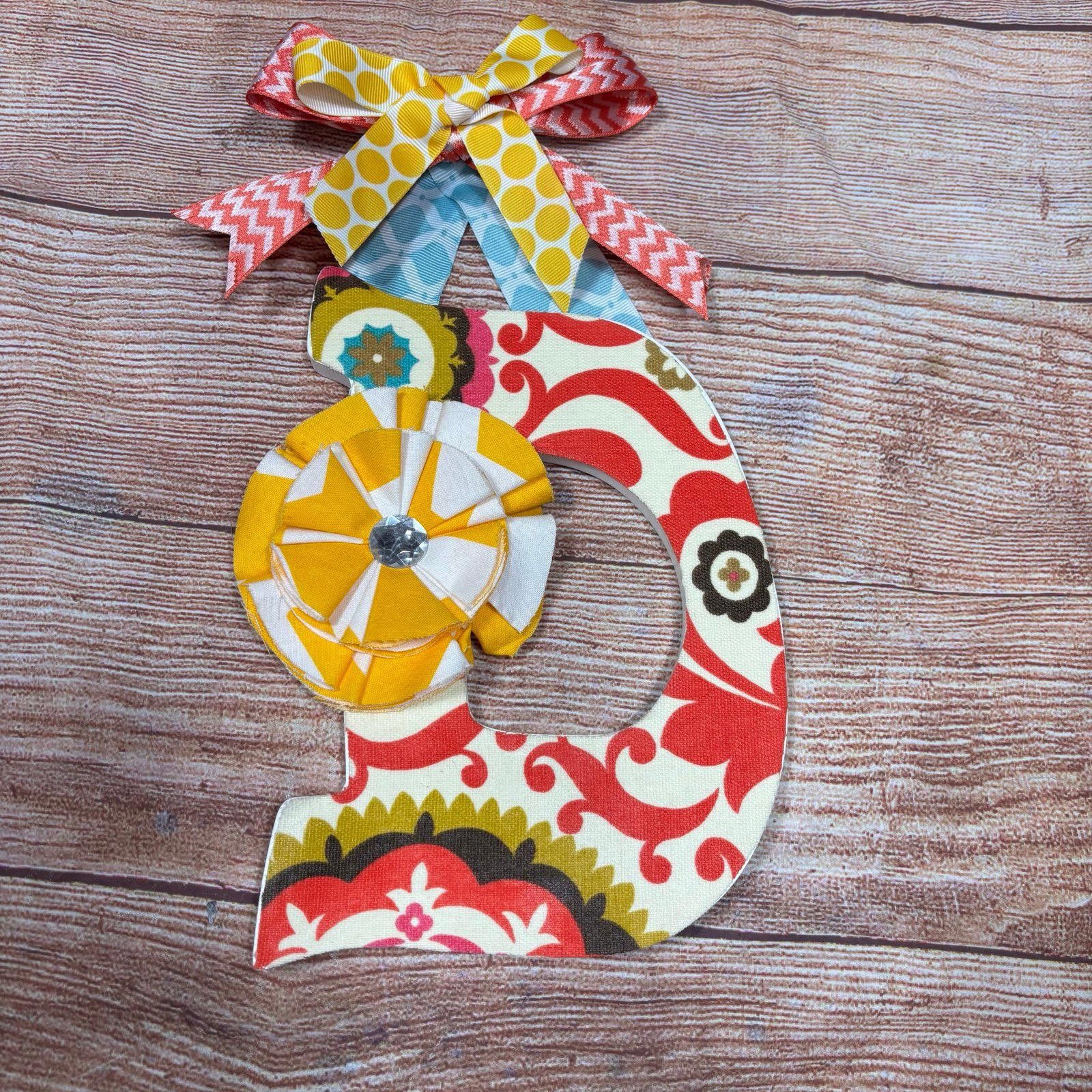 Other Handmade Fabric-Covered Decorative Wall Initial Size ONE SIZE - 1 Thumbnail