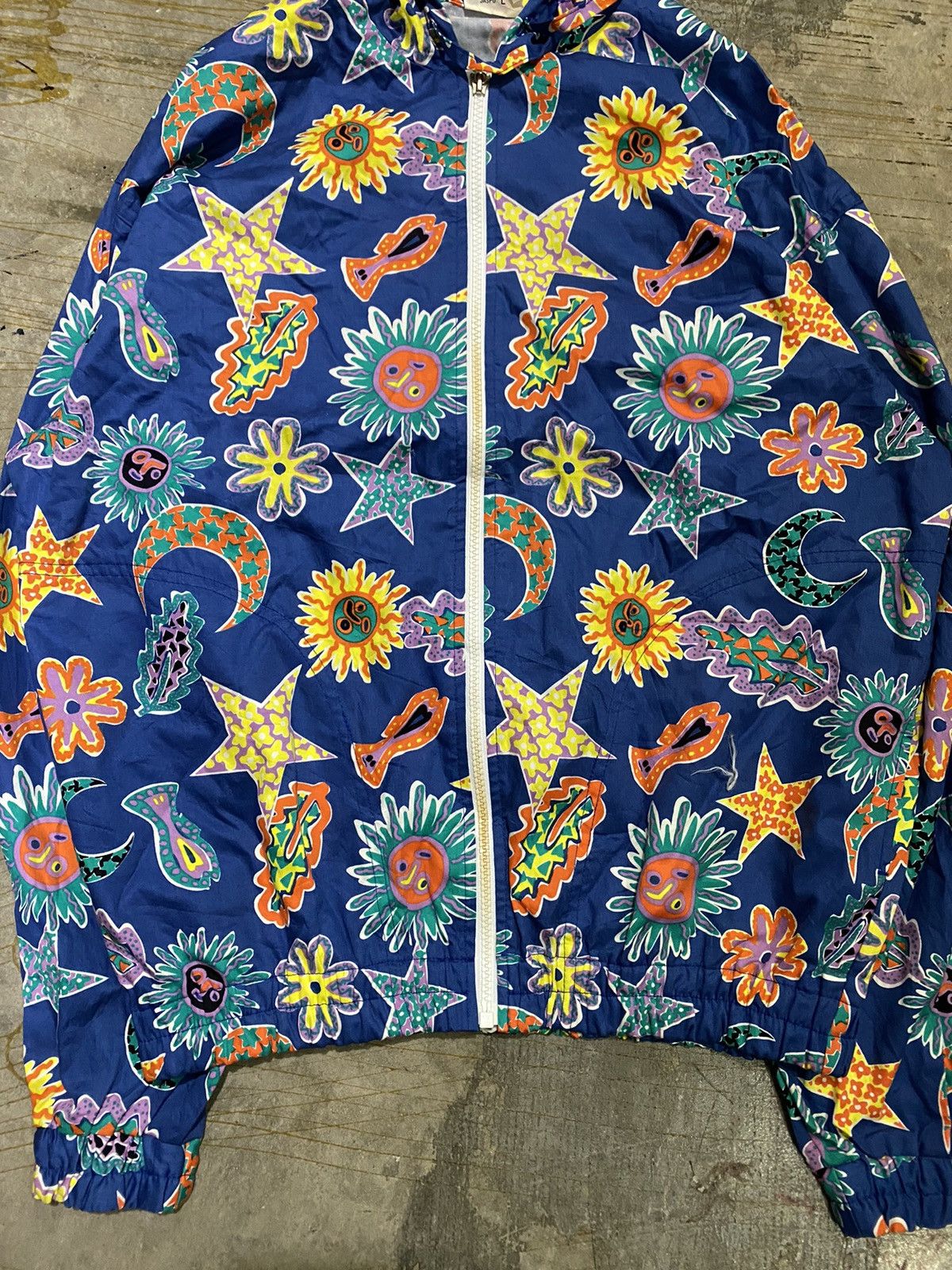 Ellesse 80s ELLESSE sun star Fullprint Zipped lights Hoodie Size US M / EU 48-50 / 2 - 4 Thumbnail