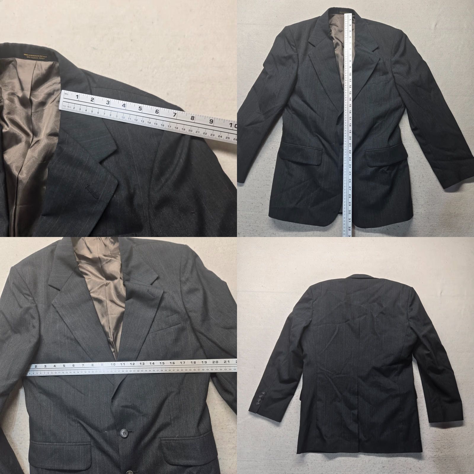Vintage Amhurst Blazer Jacket Coat Black 2-Button Adult Men's Size 38R Regular Coat Length: Regular Solid Jacket For Business Formal Wedding Mens Size 38R - 8 Thumbnail