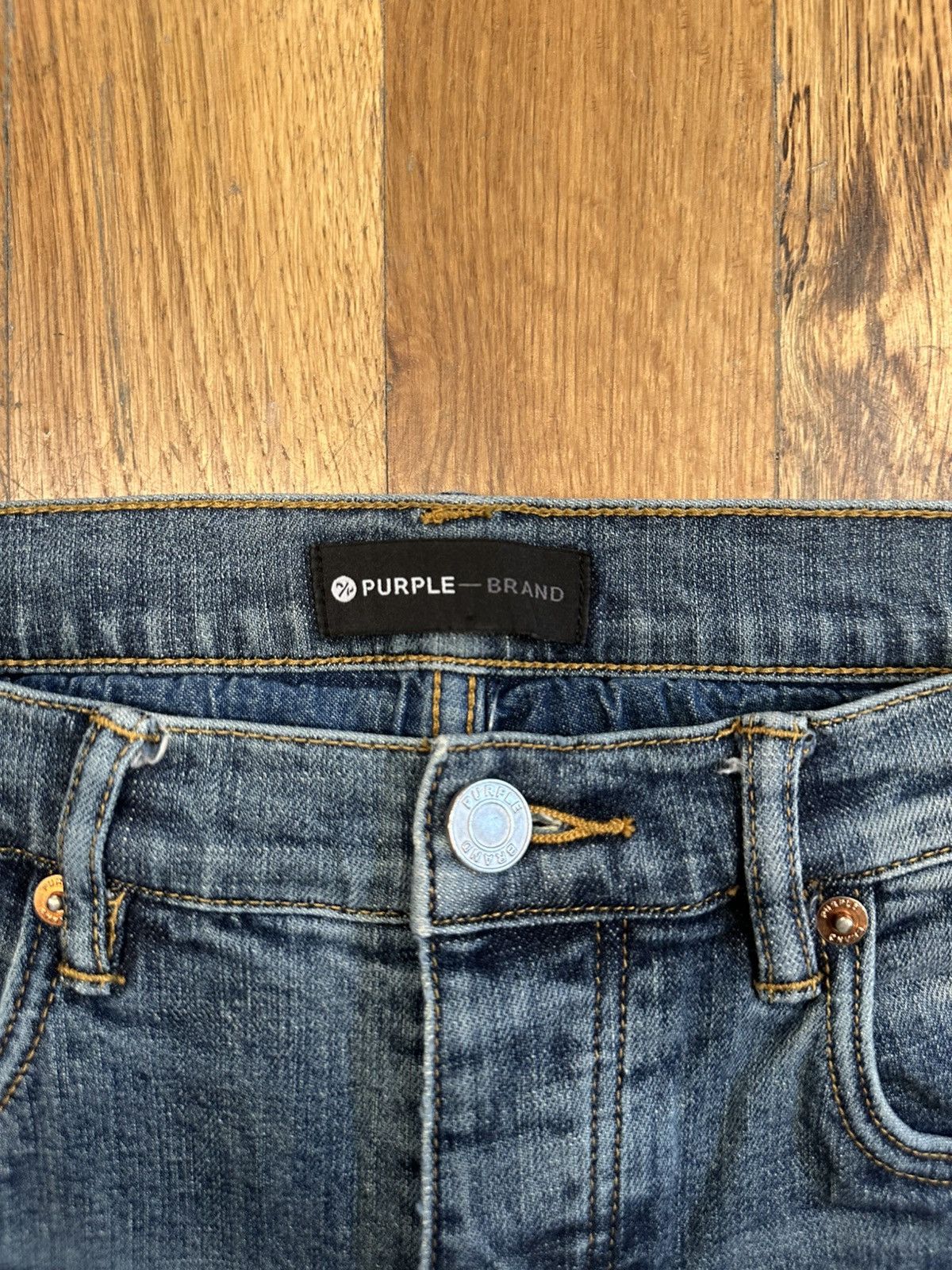 Purple Brand Purple Brand Stud Patch Blue Denim Jeans Size 32 Size US 32 / EU 48 - 3 Thumbnail