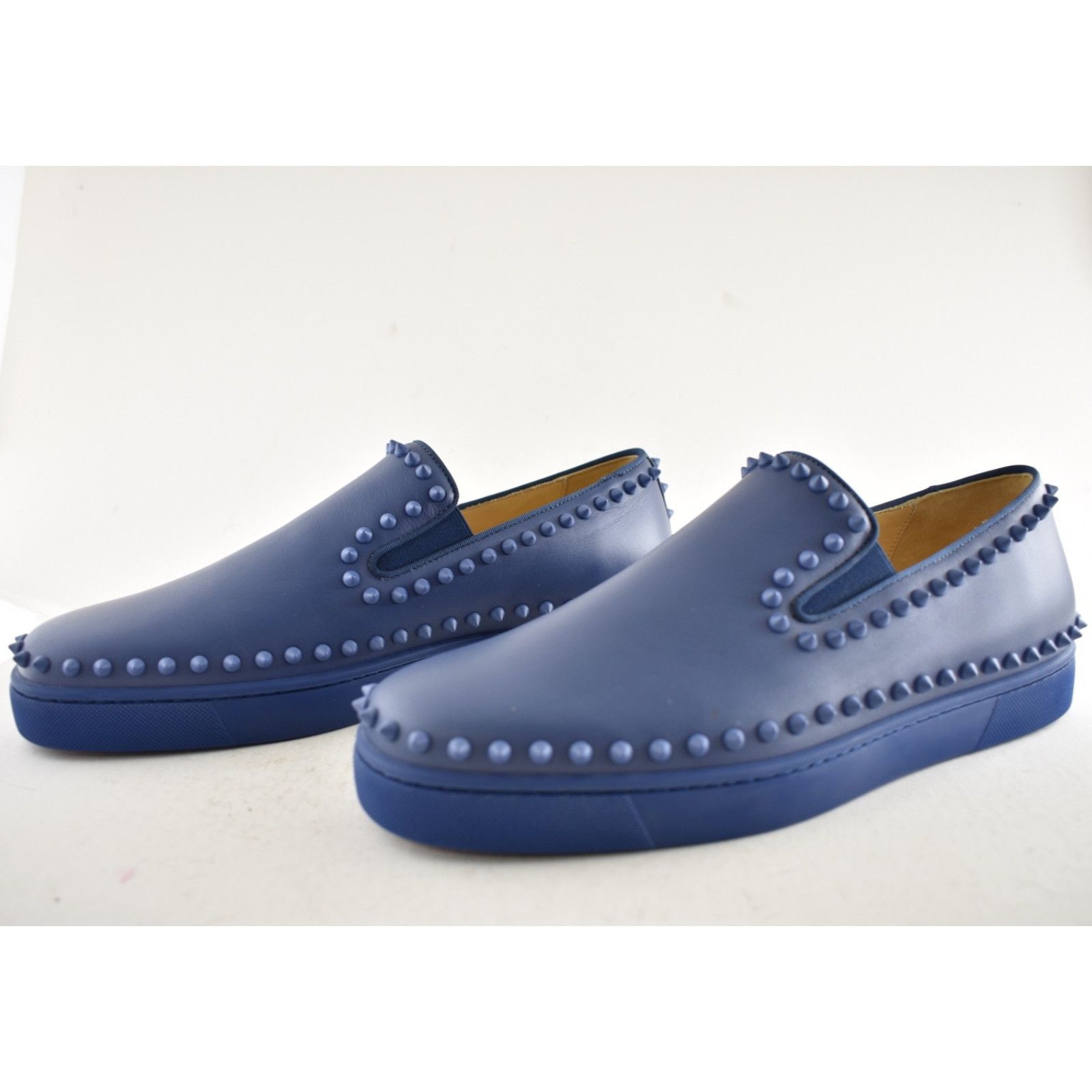 Christian Louboutin Christian Louboutin Pik Boat Flat Orage Blue Spikes 43.5 Size US 10.5 / EU 43-44 - 9 Thumbnail