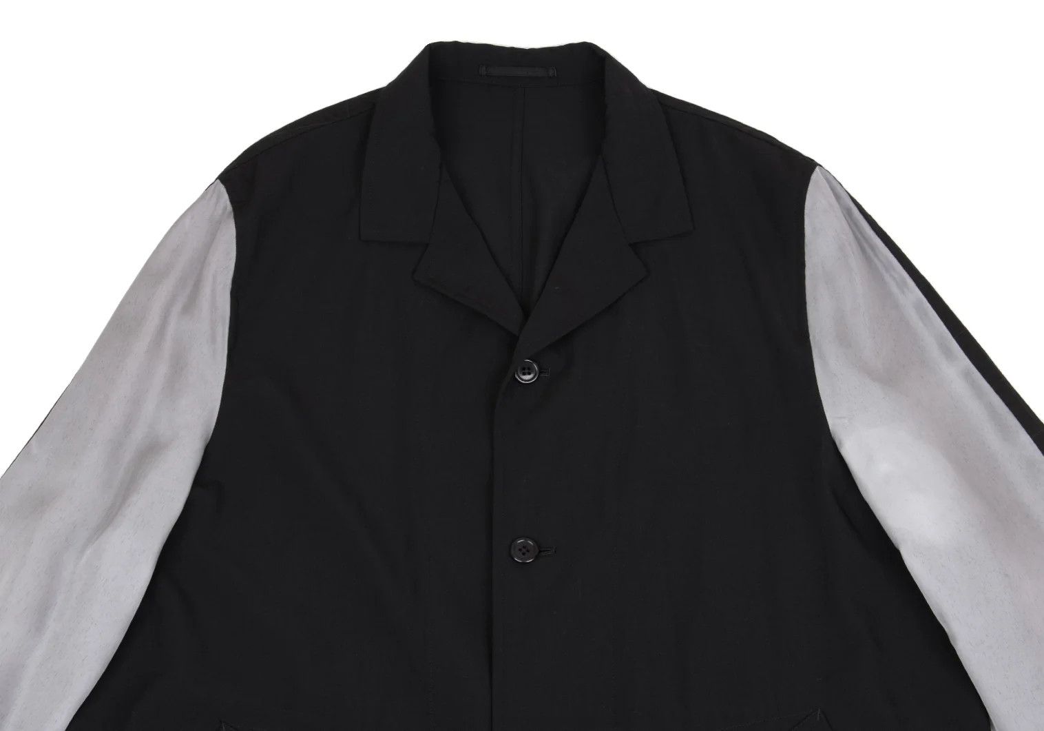 Comme des Garcons Homme Plus Color Block Sleeve Coat in Black and Gray, Size M Size US M / EU 48-50 / 2 - 2 Thumbnail