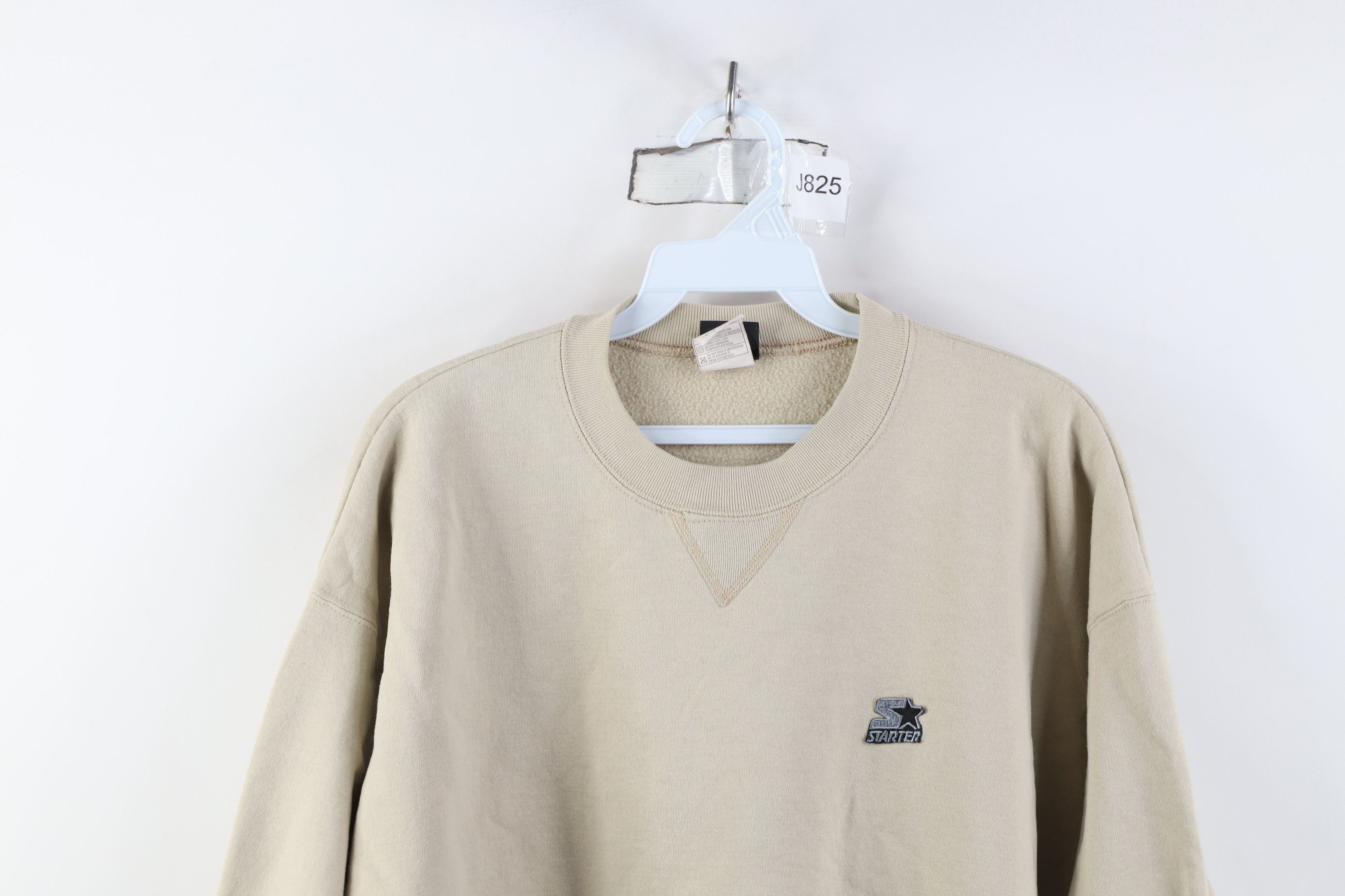 Starter Vintage 90s Starter Crewneck Sweatshirt Beige Sand Brown Size US L / EU 52-54 / 3 - 2 Thumbnail