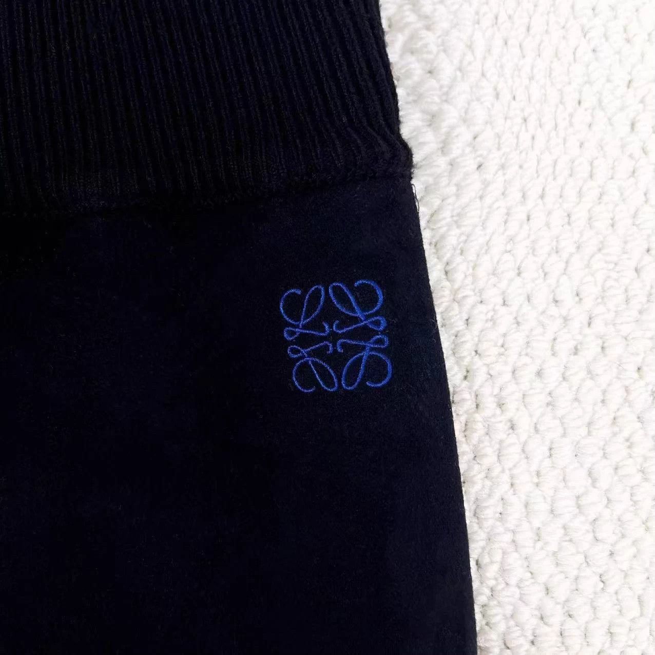 Loewe Loewe Black Oversized Embroidered Logo Knit Balloon Pants Size 26" / US 2 / IT 38 - 4 Thumbnail