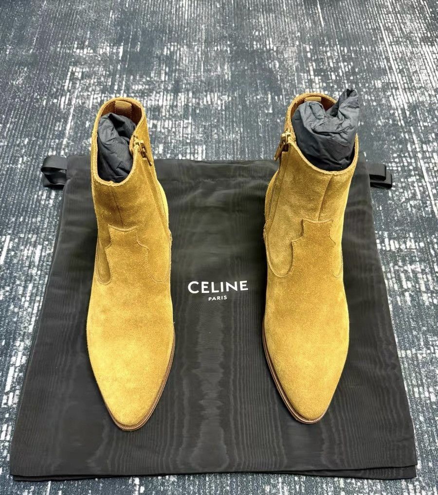 Celine Celine runway style brown suede pointed-toe Chelsea boots Size US 6 / EU 39 - 3 Thumbnail