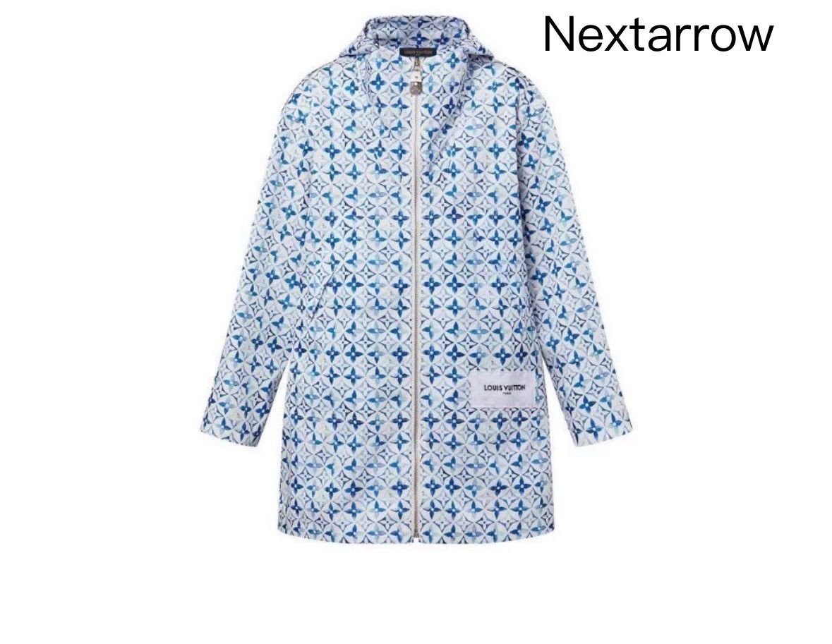 Louis Vuitton Louis Vuitton Blue full logo hooded jacket 2412-Nextarrow Size US S / EU 44-46 / 1 - 1 Thumbnail