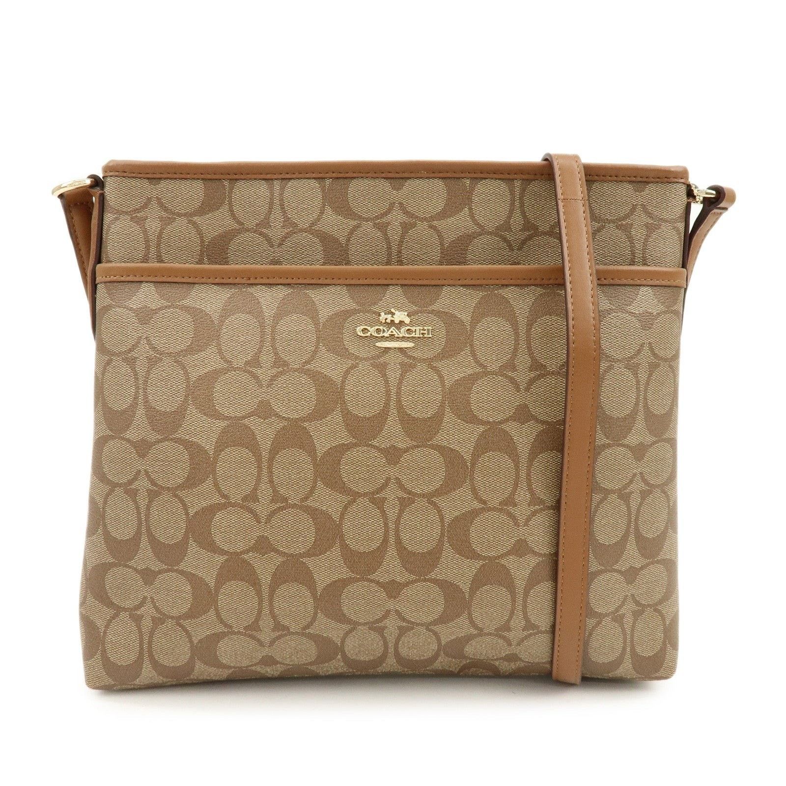 Coach Coach Signature PVC Coated Canvas Crossbody Bag Brown Size ONE SIZE - 1 Thumbnail