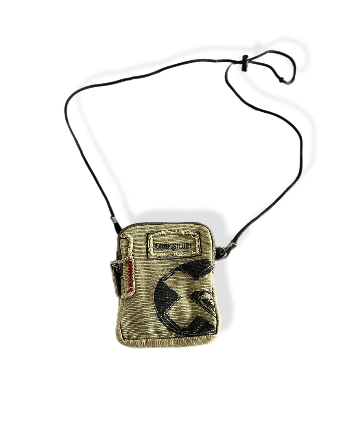 Vintage Y2K Quiksilver Messenger Mini Bag in Beige, Men's