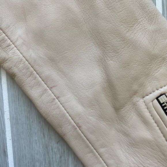 Allsaints NWT All Saints Cole Biker Leather Jacket Sand Brown Sz 8 Size M / US 6-8 / IT 42-44 - 9 Thumbnail
