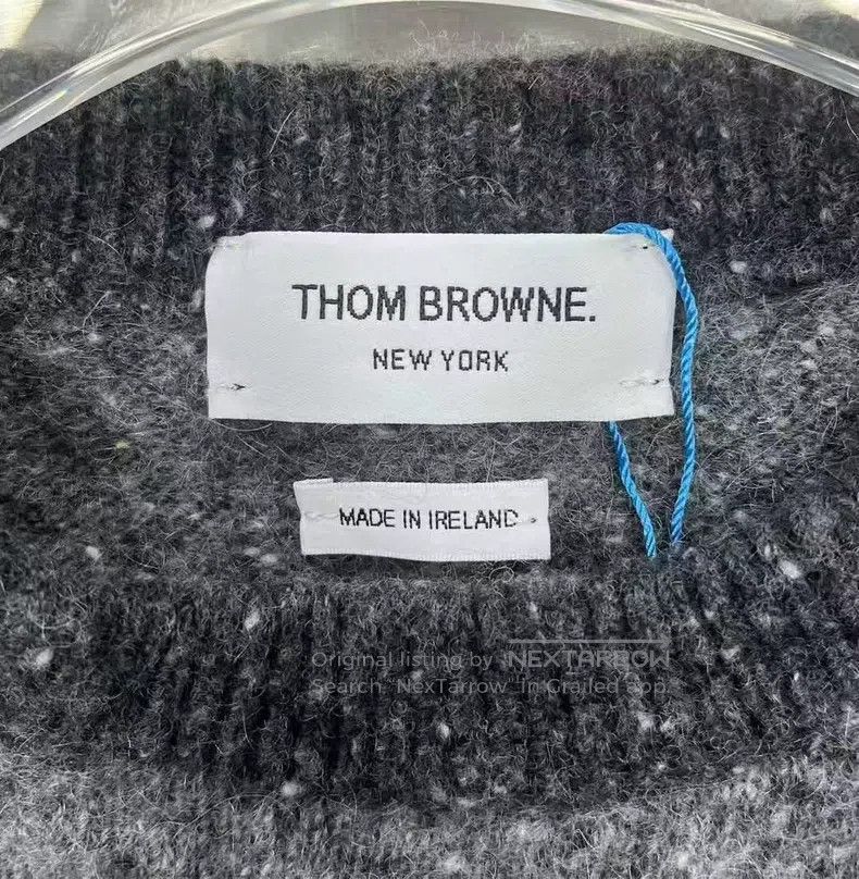 Thom Browne Thom Browne Grey and Black Colorblock Knit Sweater Size US XL / EU 56 / 4 - 3 Thumbnail