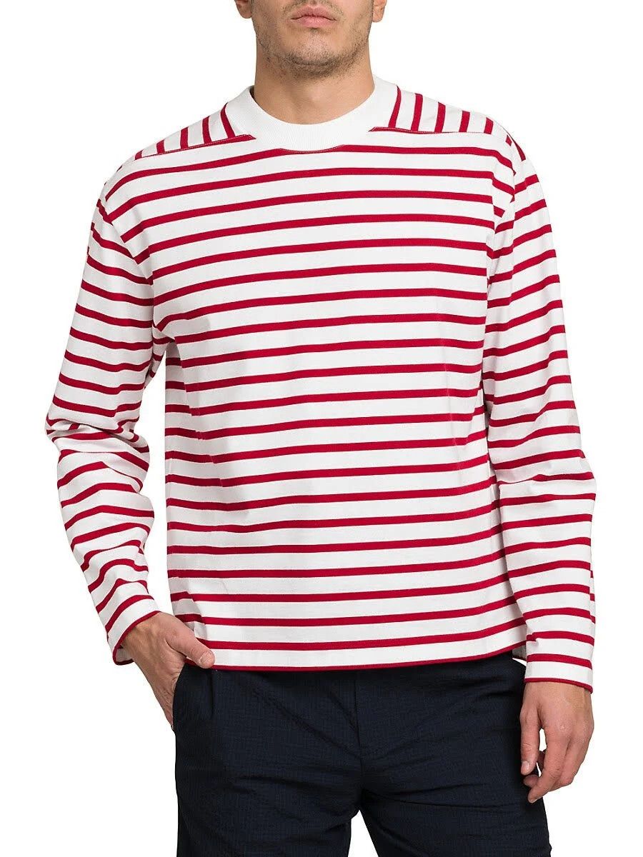 Loro Piana o1srvl11e0424 T-Shirt in White/Red Size US XL / EU 56 / 4 - 3 Thumbnail