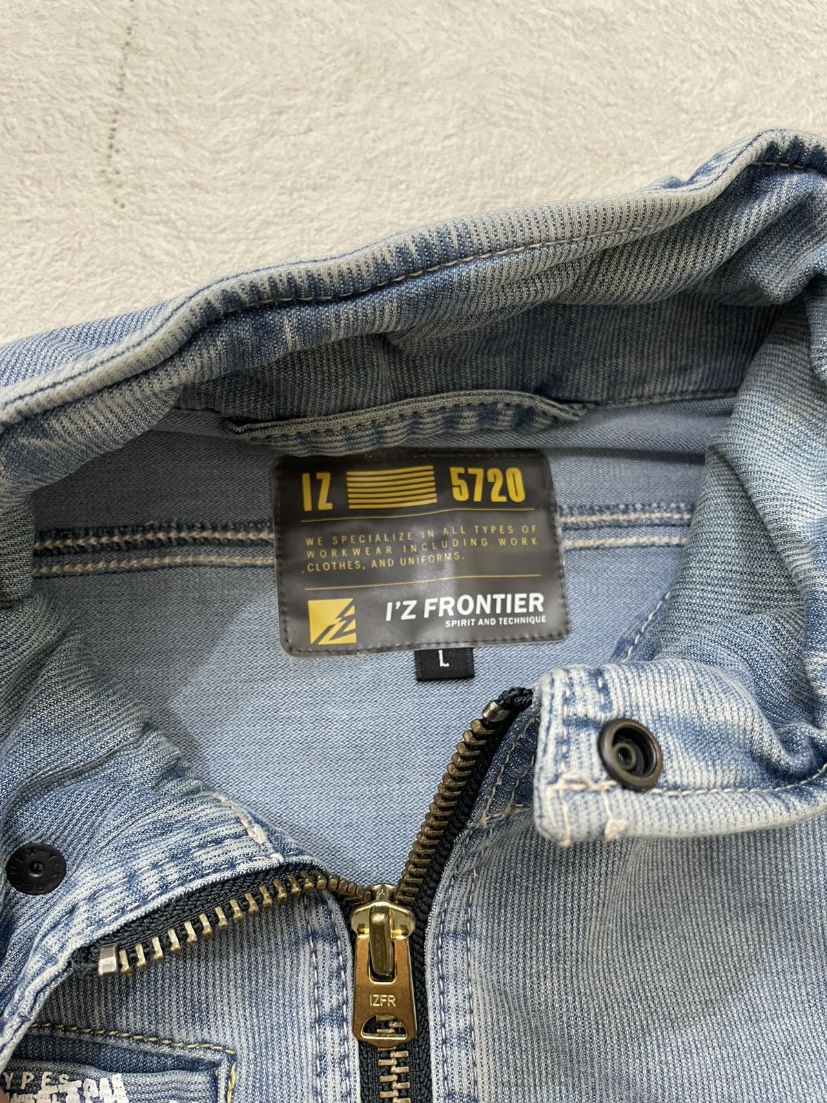 Japanese Brand 2000s Frontier Light Wash Utility Denim Zip Jacket 14th Y2K Size US M / EU 48-50 / 2 - 5 Thumbnail