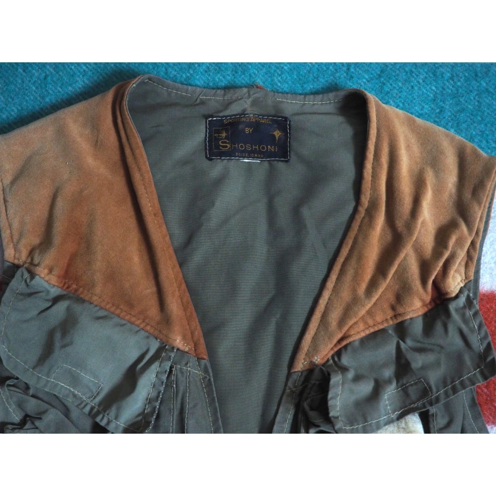 Vintage VINTAGE Shoshoni Vest Outdoor Hunting Cotton Suede Military Jacket Mens L Brown 50s Zip Pockets Size US L / EU 52-54 / 3 - 6 Thumbnail