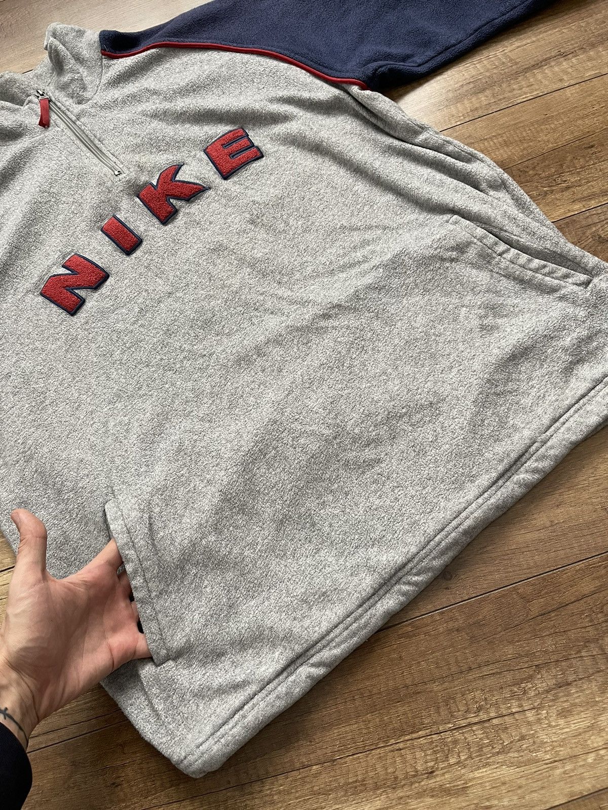 Vintage Nike Vintage Fleece Teddy Sweatshirt Jacket 90s Size US XL / EU 56 / 4 - 7 Thumbnail