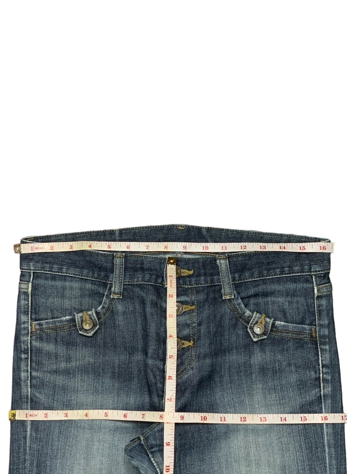 Japanese Brand × Vintage Vintage Japanese Brand Button Fly Faded Wash Bootcut Jeans Size 33" - 12 Thumbnail