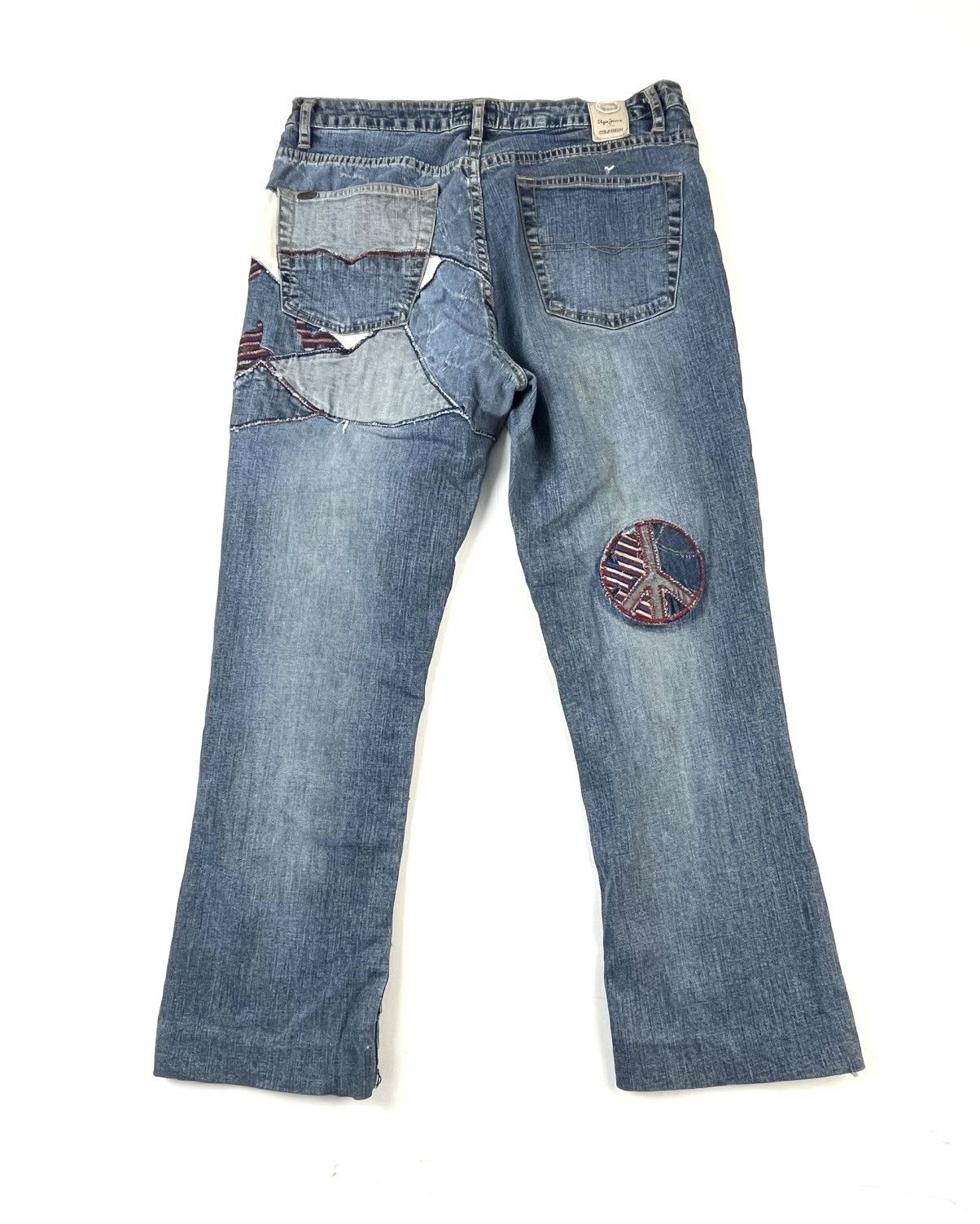 Pepe Jeans Pepe jeans 2000s y2k vintage patchwork jeans embroidered Size US 30 / EU 46 - 2 Thumbnail