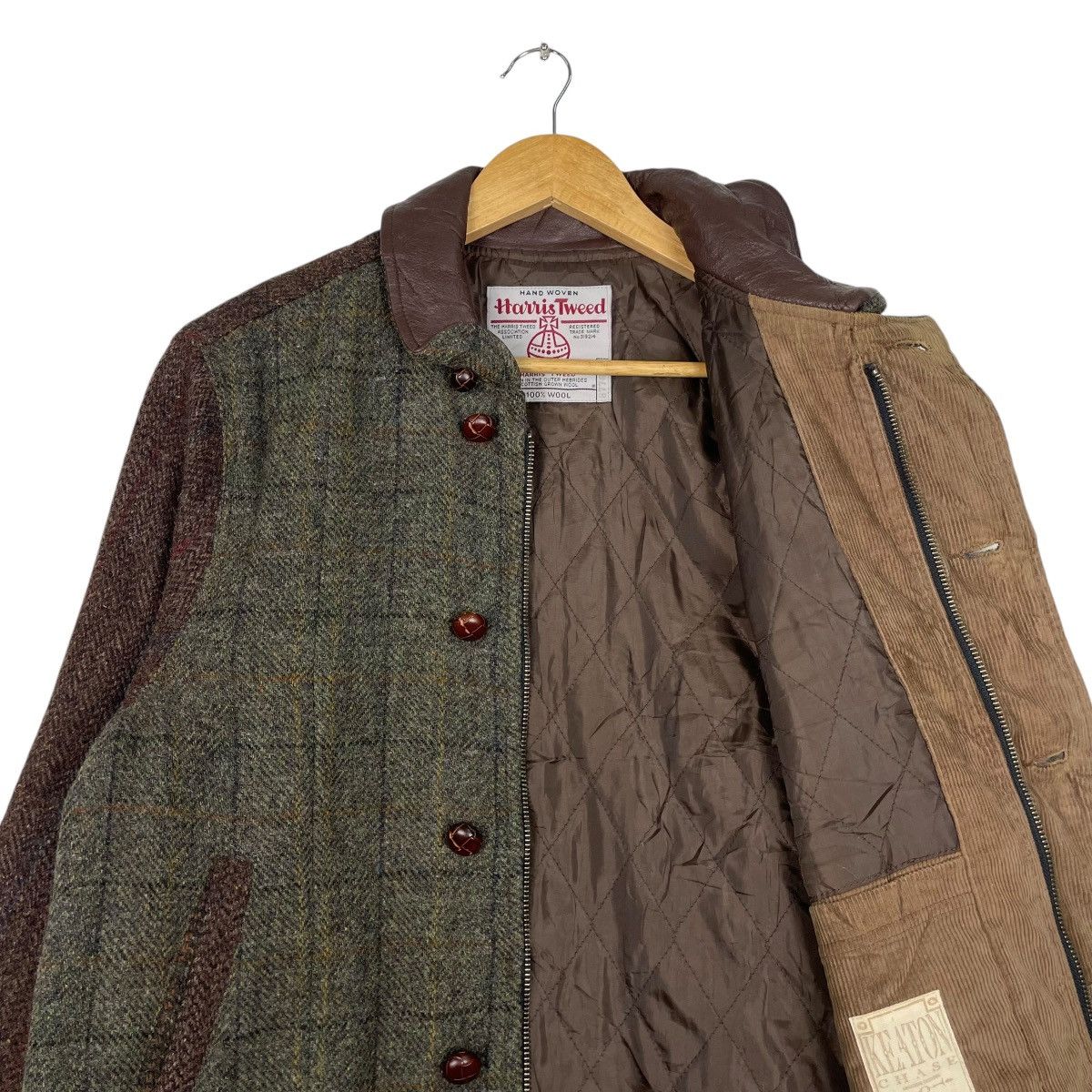 Harris Tweed × Japanese Brand 💥KEATON CHASE BY HARRIS TWEED BUTTON JACKET Size US M / EU 48-50 / 2 - 8 Thumbnail