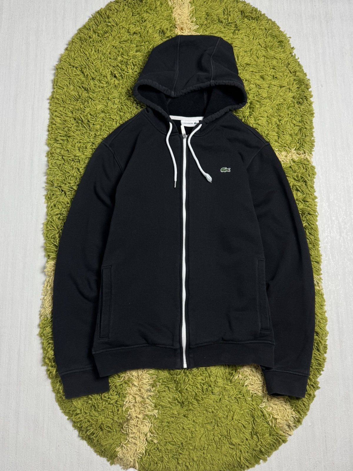Lacoste Black Lacoste Zip Up Hoodie Size XL Size US XL / EU 56 / 4 - 1 Thumbnail