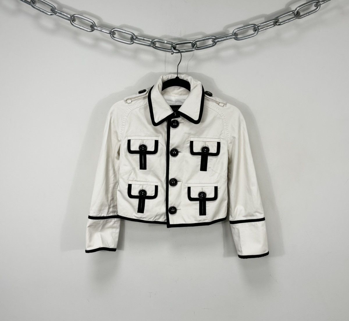 Dsquared2 Dsquared2 Women’s Multipocket Rare Luxury Short Boxy Jacket Size S / US 4 / IT 40 - 1 Thumbnail