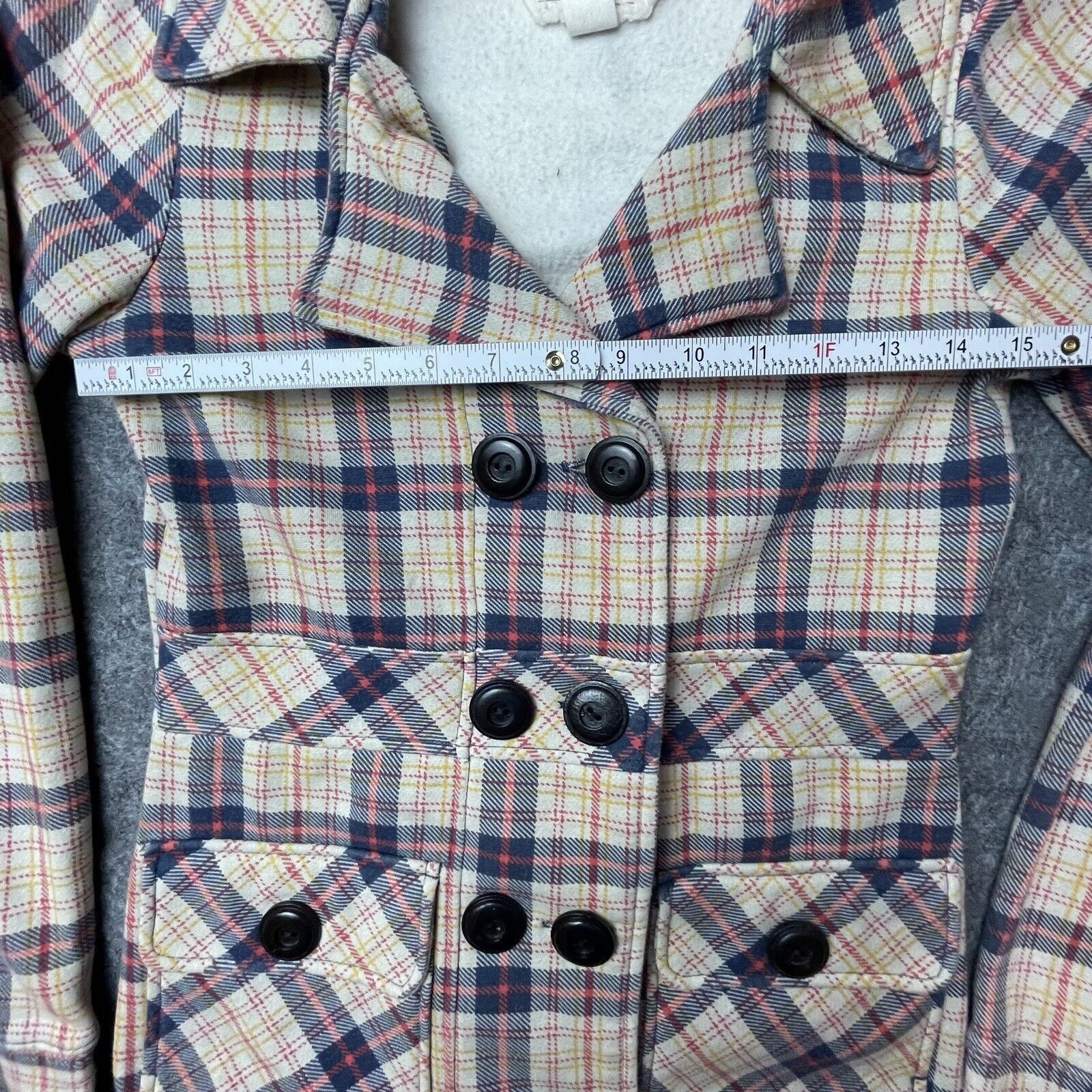 Billabong Billabong Jacket Women Small Hoodie Sweatshirt Plaid Peacoat Size S / US 4 / IT 40 - 6 Thumbnail