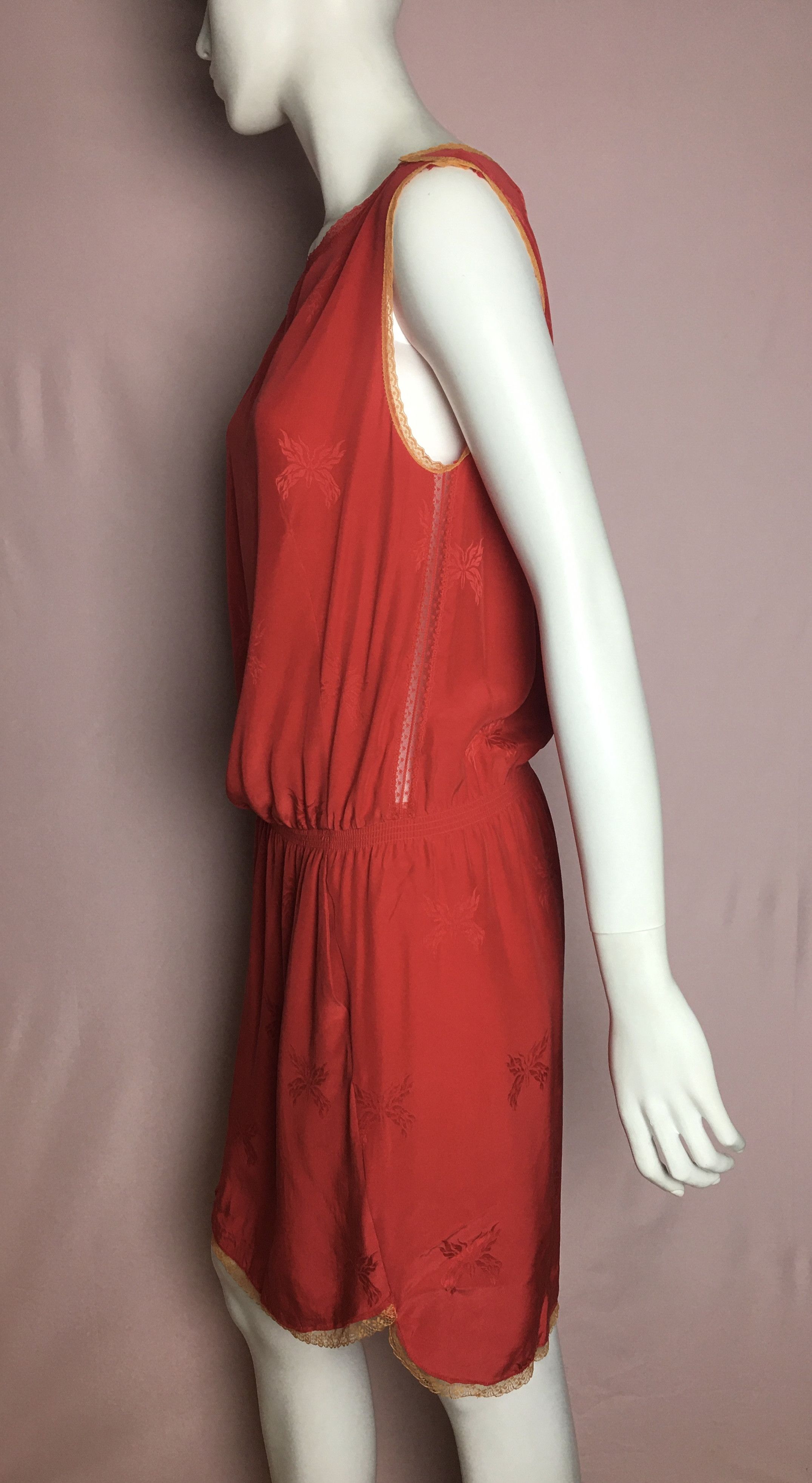 Zadig & Voltaire Zadig & Voltaire Silk Jacquard Red Dress Size S Size S / US 4 / IT 40 - 4 Thumbnail