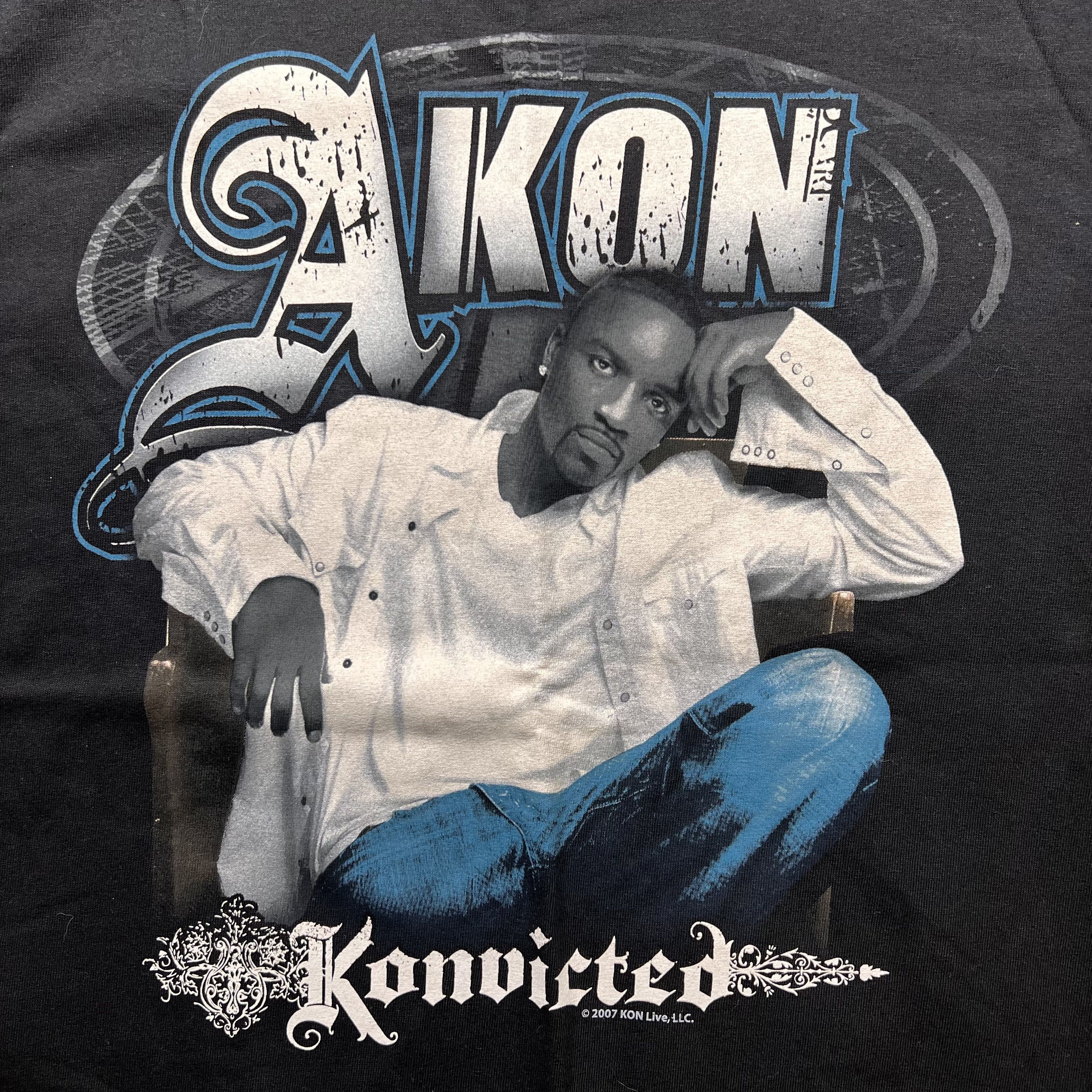 Alstyle × Rap Tees 2007 Akon “Konvicted” Rap T Shirt Size US M / EU 48-50 / 2 - 2 Thumbnail