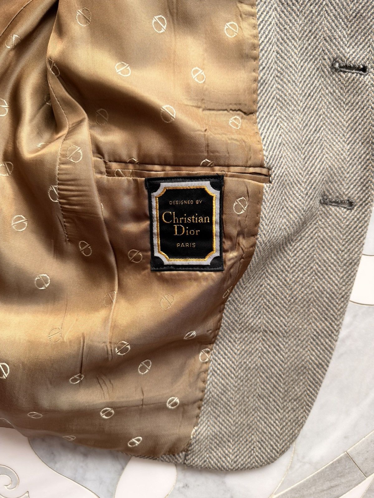 Christian Dior Monsieur Vintage 1984 ChristianDior Monsieur Virgin Wool Beige Blazer Size 38R - 2 Thumbnail