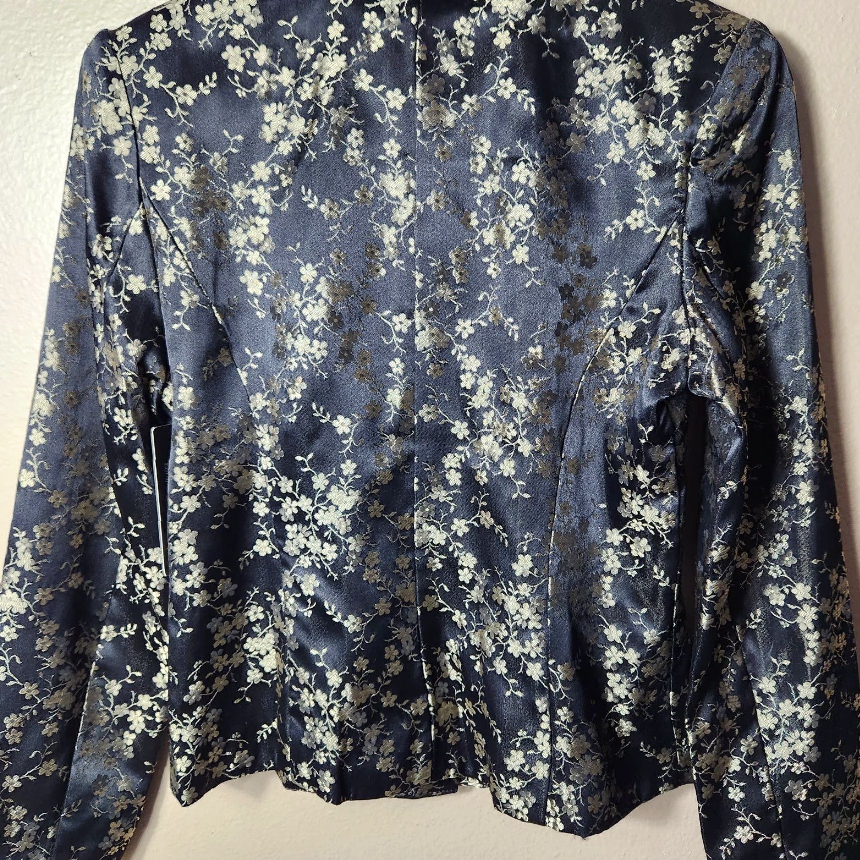 Vintage VINTAGE Scott McClintock Jacket Black Gold Floral Brocade Faux Fur Collar Size M / US 6-8 / IT 42-44 - 5 Thumbnail