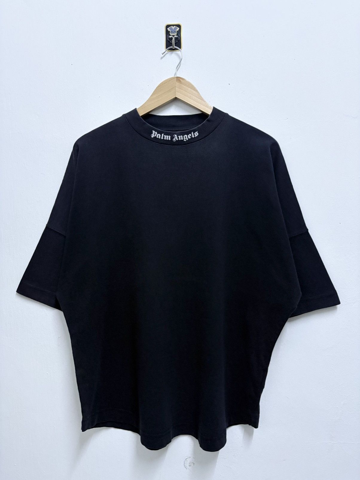 Palm Angels 2000's Palm Angels - Black Curved Classic Baggy T-Shirt Size US M / EU 48-50 / 2 - 2 Thumbnail