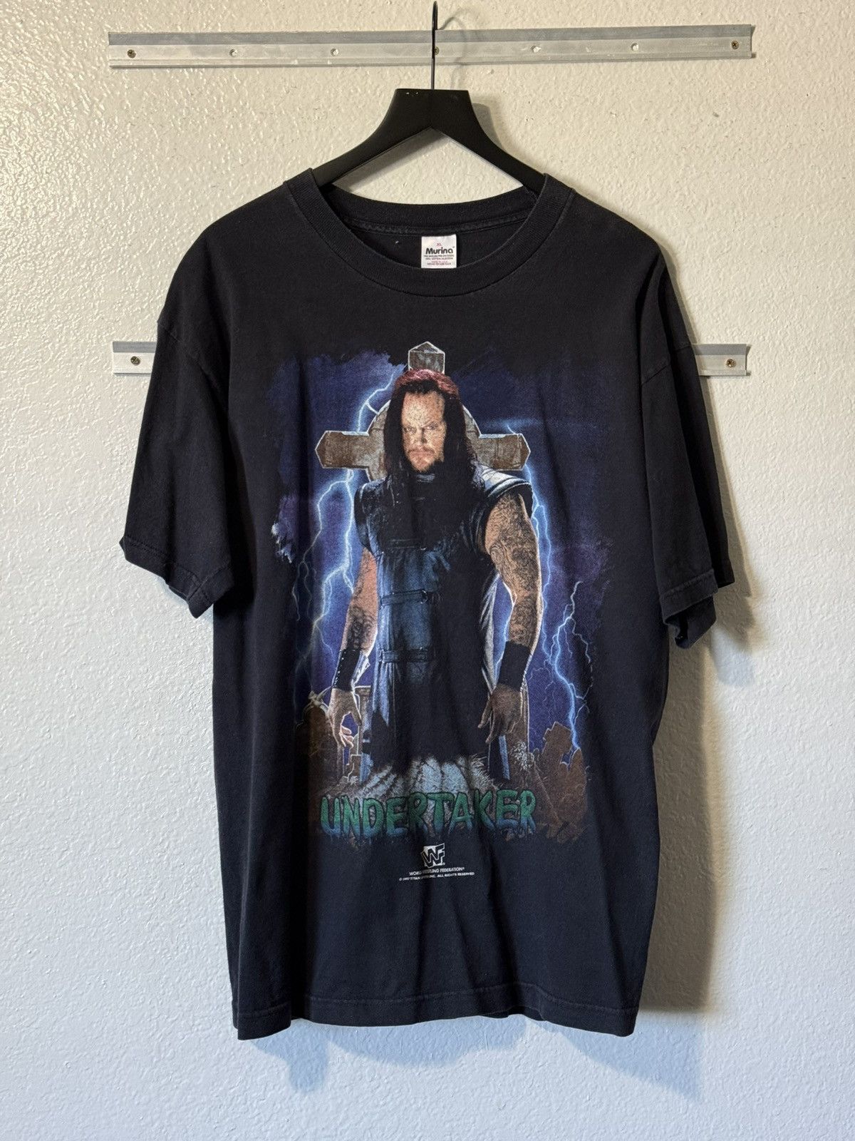 WWE XL Vintage 1997 WWF Undertaker Graveyard Tee Size US XL / EU 56 / 4 - 1 Thumbnail