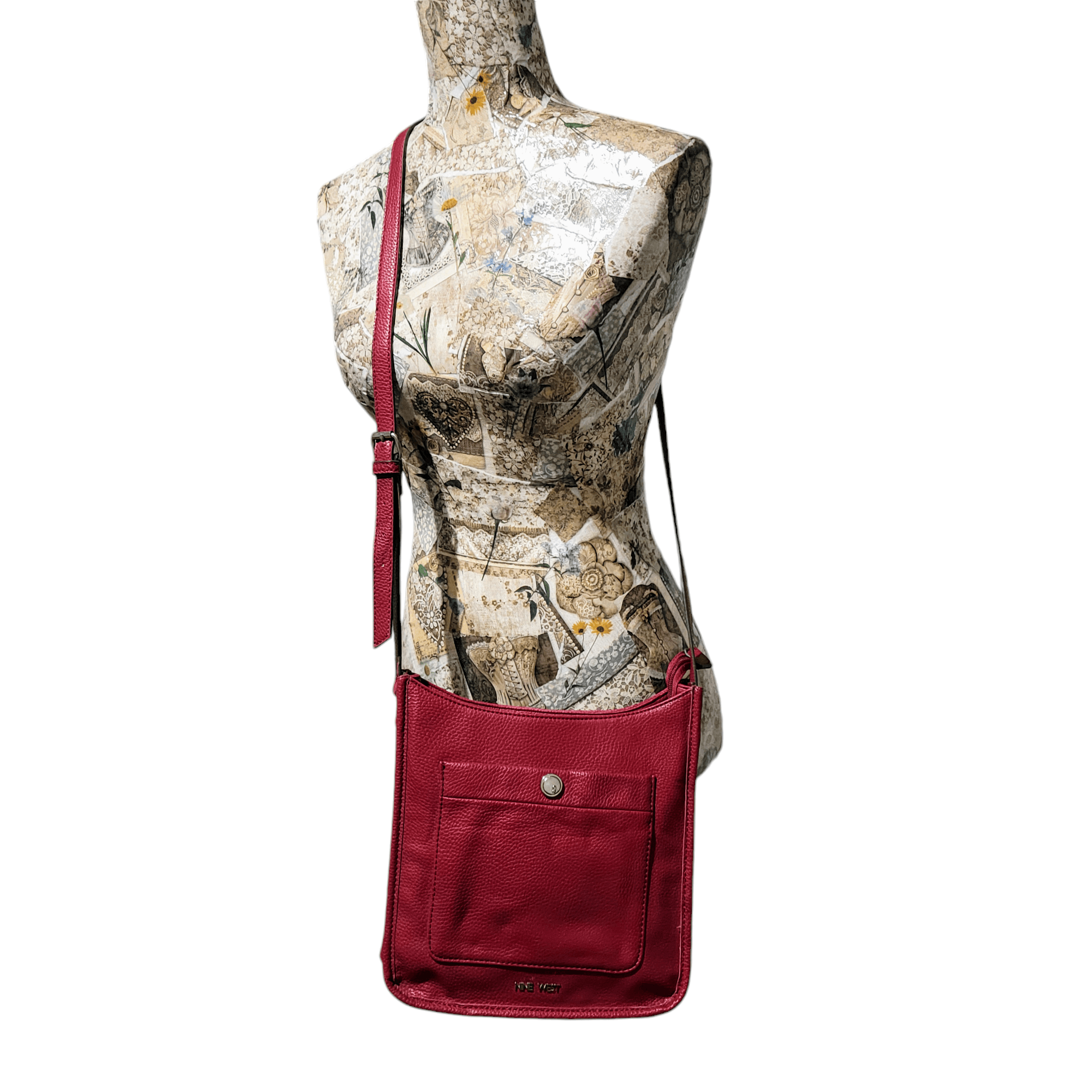 Nine West Nine West Red Faux Leather Shoulder Crossbody Bag Size ONE SIZE - 9 Thumbnail