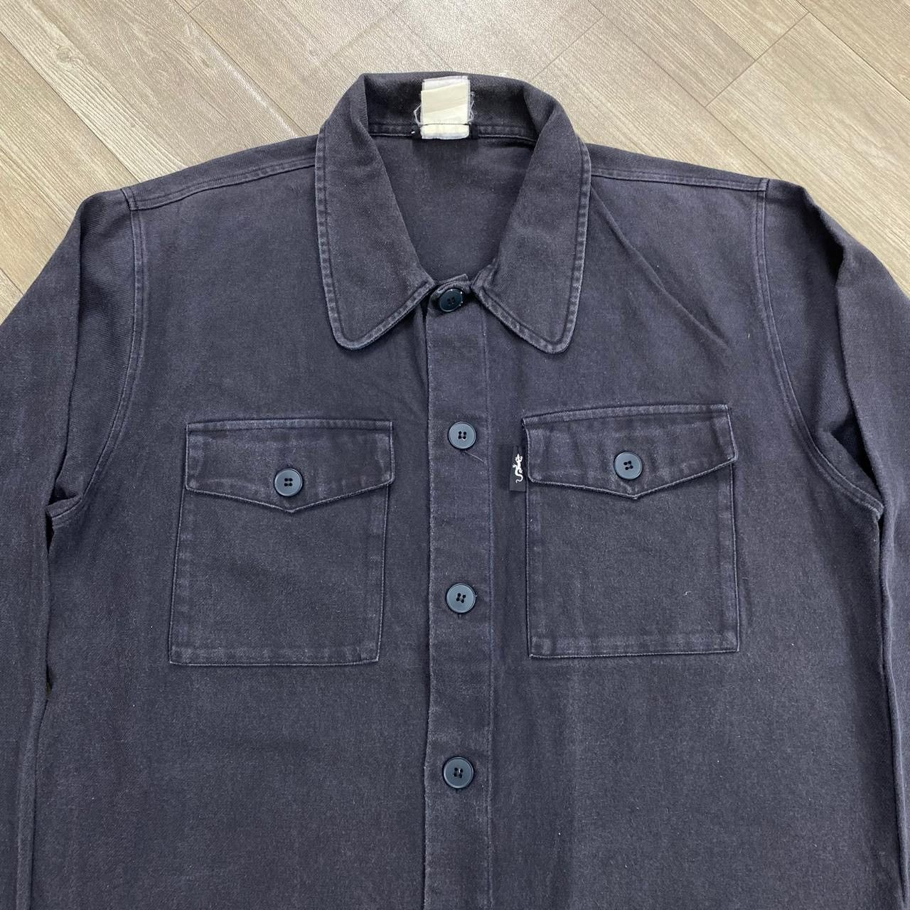 agnes b. Vintage Agnes B. Paris Military Style Black Washed Shirt Size US M / EU 48-50 / 2 - 2 Thumbnail