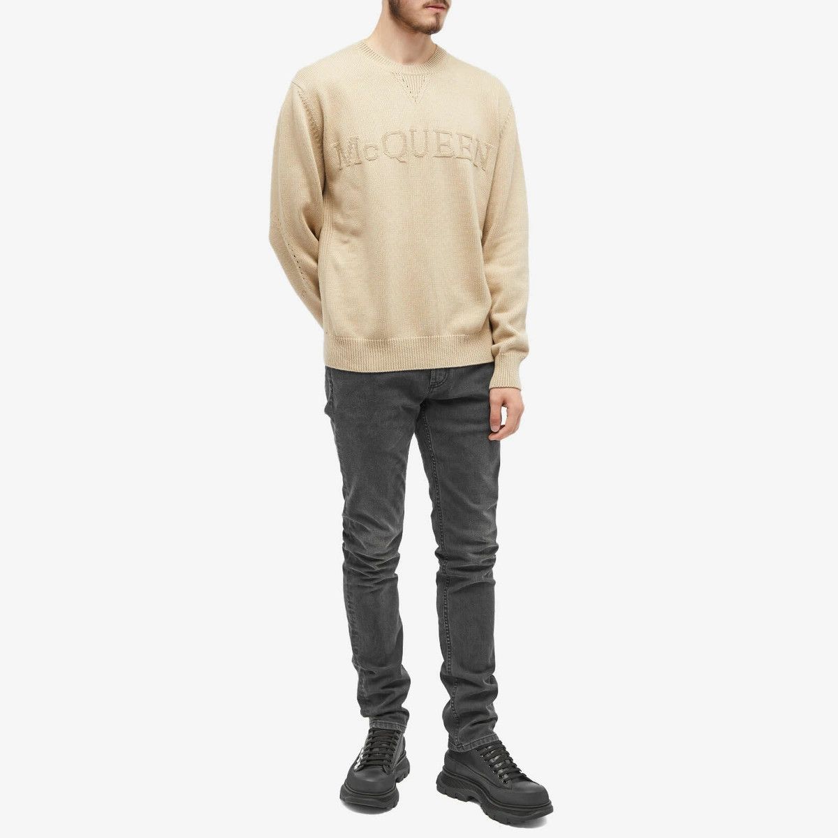 Alexander McQueen o1y1024 Sweater in Beige Size US M / EU 48-50 / 2 - 4 Thumbnail