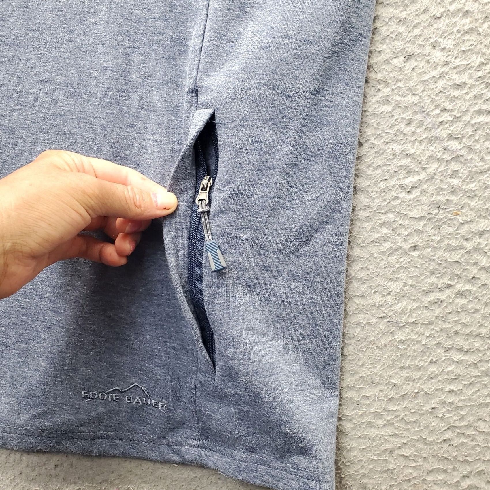 Eddie Bauer Eddie Bauer Sweatshirt Mens 2XL Blue Long Sleeve Zip Pocket Mock Neck Quarter Zip Shirt Mens Size US XXL / EU 58 / 5 - 5 Thumbnail