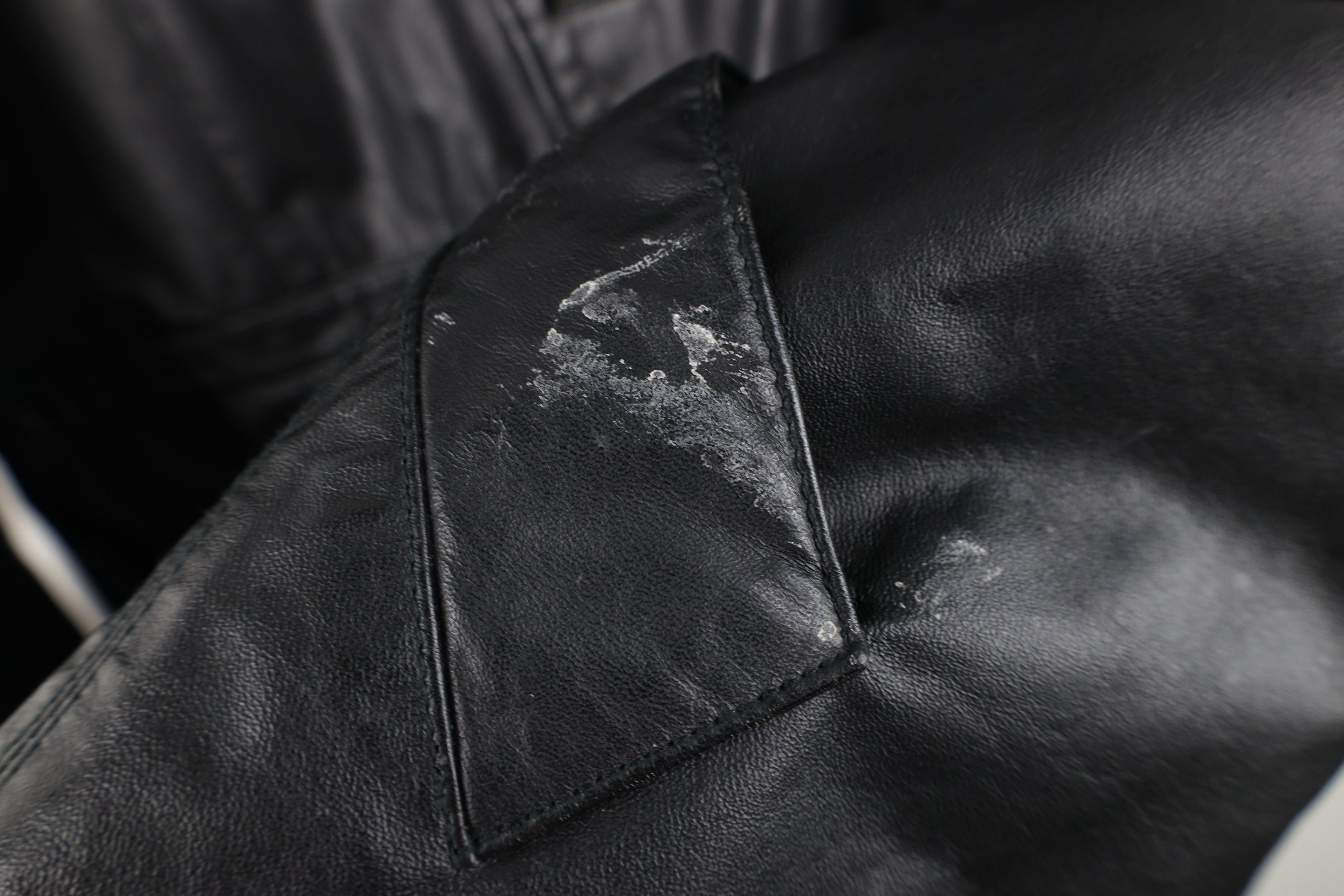 Vintage Vintage 70s Streetwear Button Leather Jacket Coat Black Size US XXL / EU 58 / 5 - 6 Thumbnail