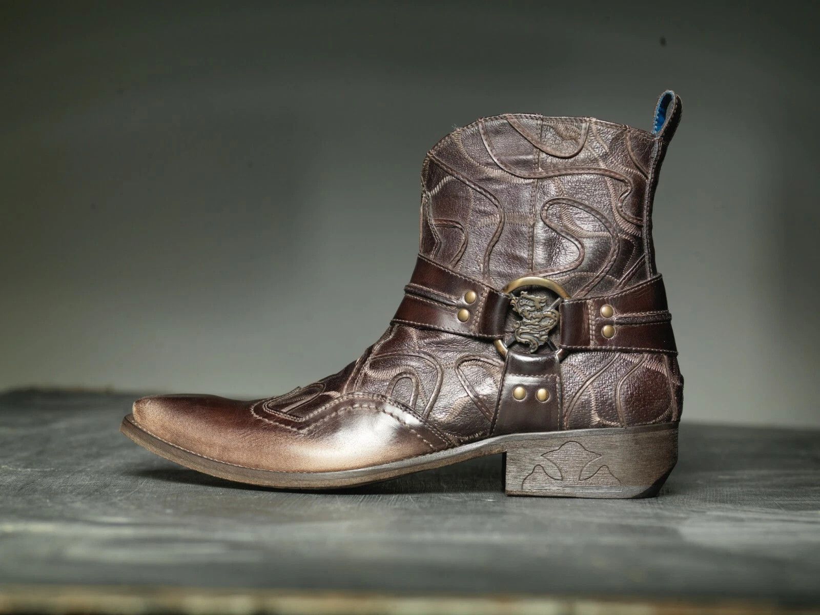 Mark Nason NEW Mark Nason BASEMINT Dragon Rock Boots Distressed Brown Size US 9 / EU 42 - 8 Thumbnail