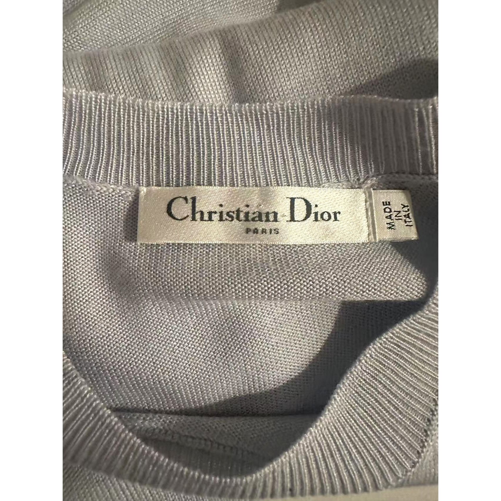 Dior Christian Dior Womens Cashmere Wool Blend Light Blue Sweater Size XXS / US 00 / IT 34 - 3 Thumbnail